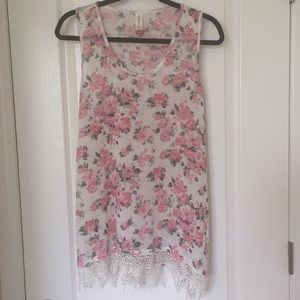 No Boundaries Lace Embellished Tank Top